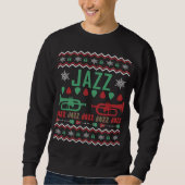 Jazz Player Ugly Christmas Sweater Sweatshirt (Vorderseite)