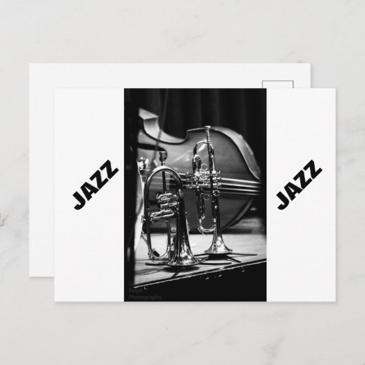 Jazz Postcard Postkarte (Vorne/Hinten)