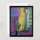 Jazz Postcard Postkarte (Vorne/Hinten)