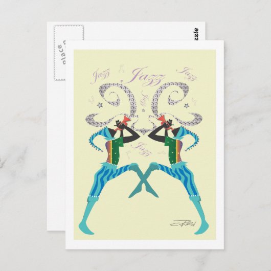 Jazz Postcards Postkarte (Vorne/Hinten)