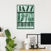 Jazz Poster Green (Heimbüro)