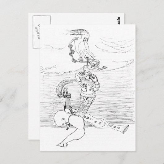 Jazz Postkarte (Vorne/Hinten)