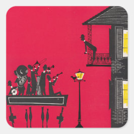Jazz Quadratischer Aufkleber