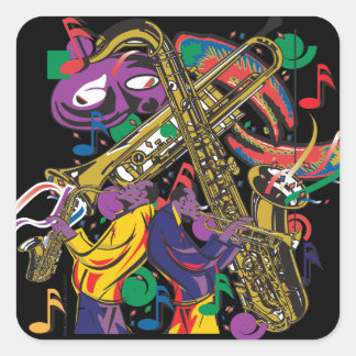 JAZZ QUADRATISCHER AUFKLEBER