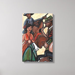 Jazz Quartet Stretched Canvas Print Leinwanddruck