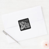 Jazz Quotes - Musik-Sticker Quadratischer Aufkleber (Umschlag)