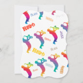 Jazz Retro Music & Dances, Blues Party Saxophonist Einladung (Rückseite)