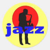 Jazz Runder Aufkleber (Vorderseite)