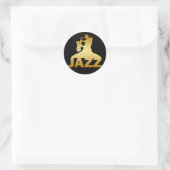 JAZZ RUNDER AUFKLEBER (Tasche)