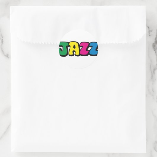 Jazz Runder Aufkleber (Tasche)