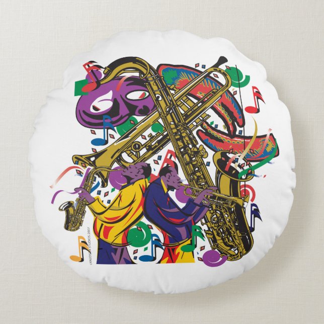 JAZZ RUNDES KISSEN (Vorderseite)