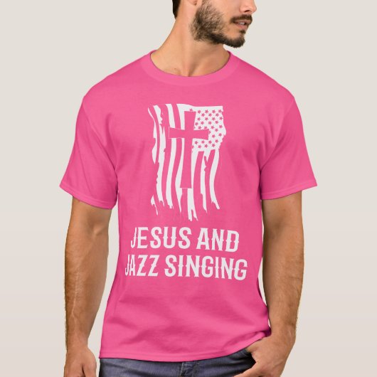 Jazz Sänger Jazz singend 'Jesus and Jazz Singing T-Shirt (Vorderseite)