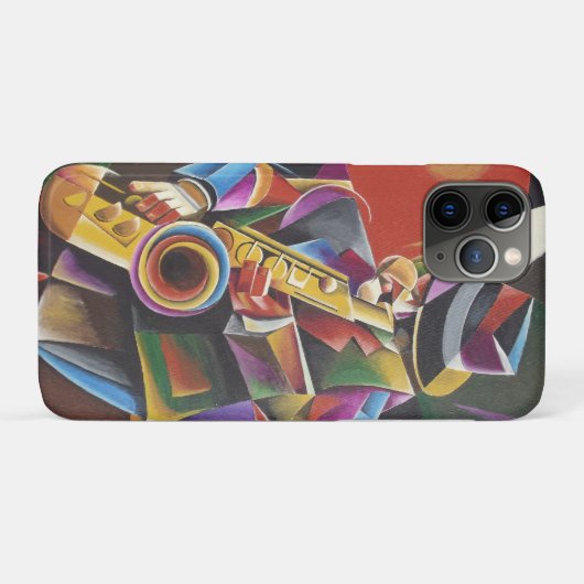 Jazz Sax iPhone Case (Rückseite (Horizontal))