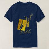 Jazz Sax Saxophon Gold T-Shirt (Design vorne)