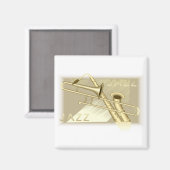 Jazz Saxaphon und Trombone Magnet (Vorderseite/Rückseite)