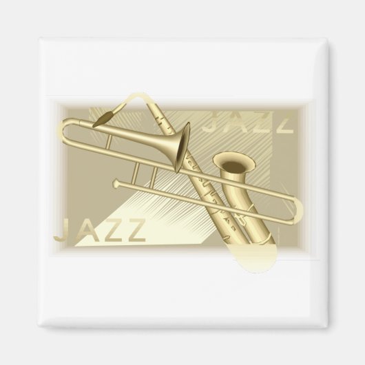 Jazz Saxaphon und Trombone Magnet (Vorne)