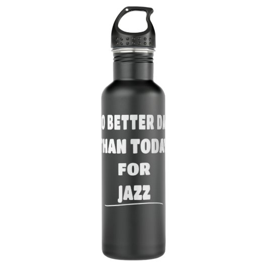 Jazz Saxaphone Jazz Day Jazz Geschenk Edelstahlflasche (Vorderseite)