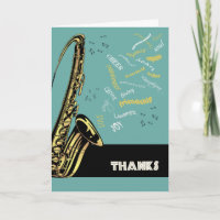 Jazz Saxophon Danke-Karte