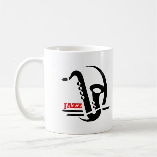 Jazz-Saxophon Kaffeetasse (Links)