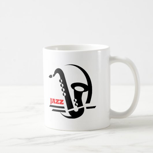 Jazz-Saxophon Kaffeetasse (Rechts)