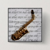 Jazz-Saxophon-Knopf Button (Vorderseite)