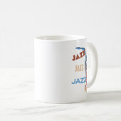 Jazz Saxophon Moderne Kunst Kaffeetasse (VorderseiteRechts)