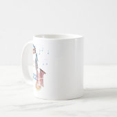 Jazz Saxophon Moderne Kunst Kaffeetasse (Vorderseite Links)