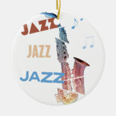 Jazz Saxophon Moderne Kunst Keramik Ornament (Vorne)