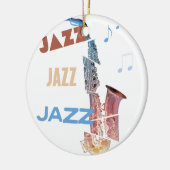 Jazz Saxophon Moderne Kunst Keramik Ornament (Links)