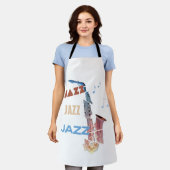 Jazz Saxophon Moderne Kunst Schürze (Getragen)