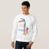 Jazz Saxophon Moderne Kunst Sweatshirt (Vorne ganz)