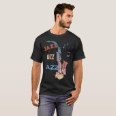 Jazz Saxophon Moderne Kunst T-Shirt (Vorne ganz)