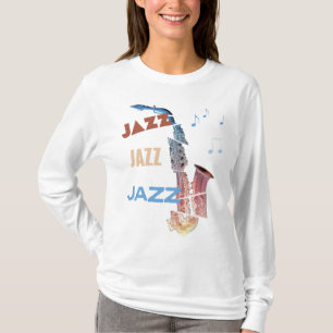 Jazz Saxophon Moderne Kunst T-Shirt