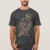 Jazz Saxophon Player Abstrakte Kunst - Paradies fü T-Shirt (Vorderseite)