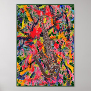 Jazz Saxophon Poster