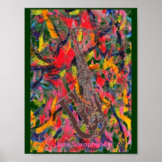 Jazz Saxophon Poster (Vorne)