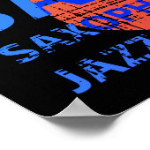 Jazz Saxophon Poster (Ecke)