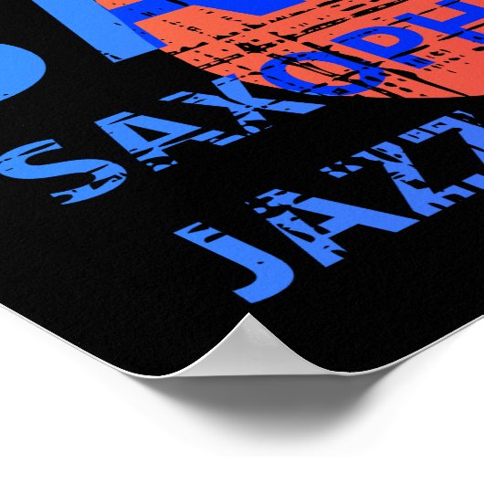 Jazz Saxophon Poster (Ecke)