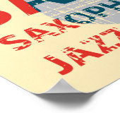 Jazz Saxophon Poster (Ecke)