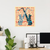 Jazz Saxophon Poster (Heimbüro)