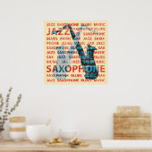 Jazz Saxophon Poster (Küche)