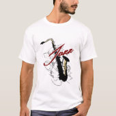 Jazz-Saxophon T-Shirt (Vorderseite)