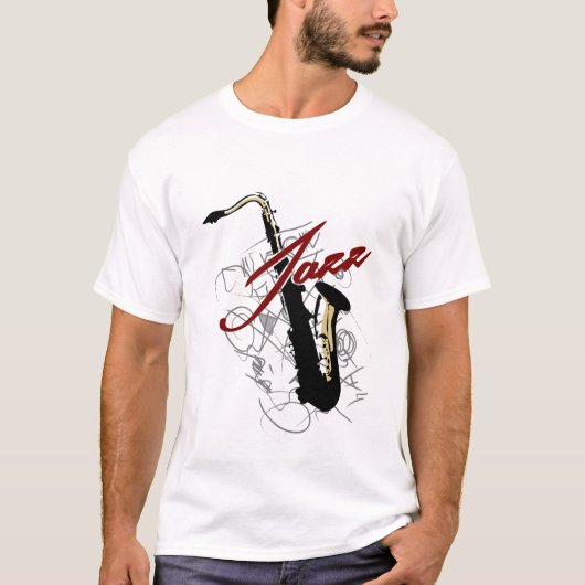 Jazz-Saxophon T-Shirt (Vorderseite)