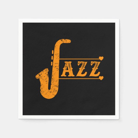 Jazz Saxophone Band Musik Saxophonist Alto Gift Serviette (Vorderseite)