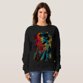 Jazz Saxophone Player Funky Pop 1920s Era Musician Sweatshirt (Vorne ganz)