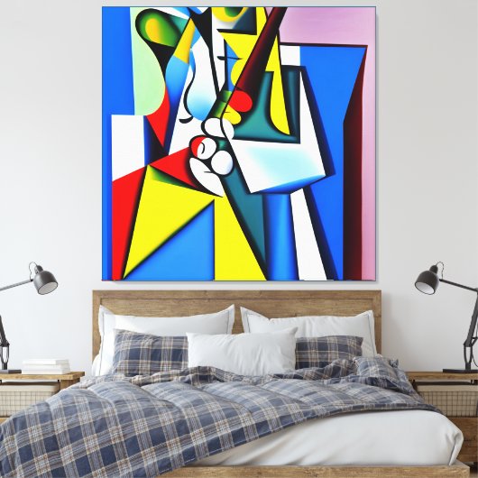 Jazz Saxophonist | art by Kubilay An Leinwanddruck (Insitu (Schlafzimmer))