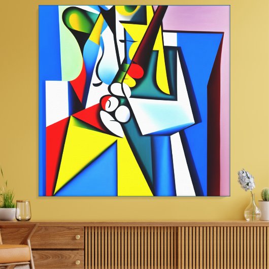 Jazz Saxophonist | art by Kubilay An Leinwanddruck (Insitu (Wohnzimmer))