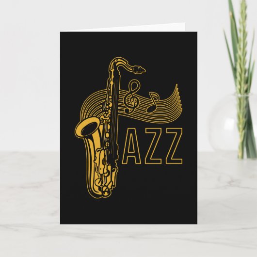 Jazz Saxophonist-Geschenk Karte (Vorderseite)