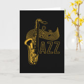 Jazz Saxophonist-Geschenk Karte (Gelbe Blume)