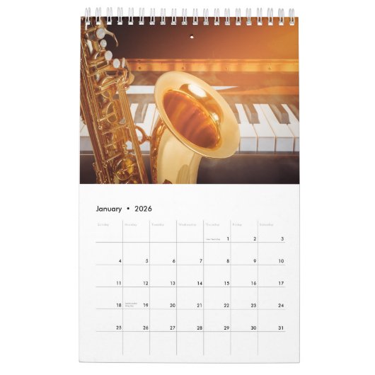 Jazz Scene Collection zeigt Wall Calendar Kalender (Jan 2026)